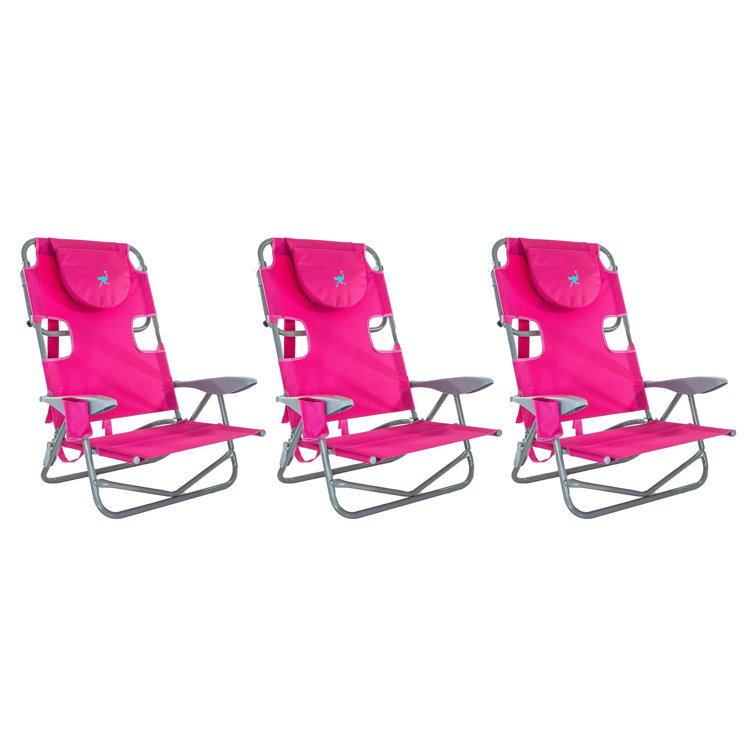 Ostrich Folding Beach Chair with Cushions Wayfair Canada